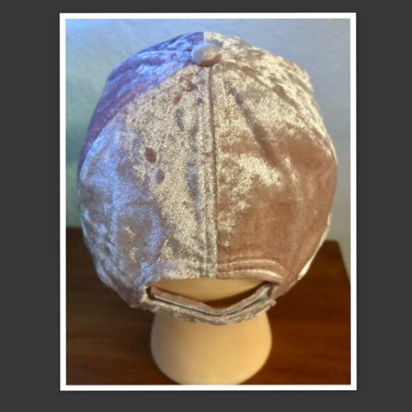 NEW David & Young Pink Velvet Adjustable Baseball Cap - OSFM - Picture 2 of 3
